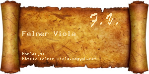 Felner Viola névjegykártya